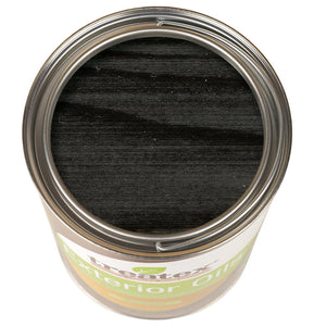 The Treatex wood treatment external oil, in the colour Belgian Black