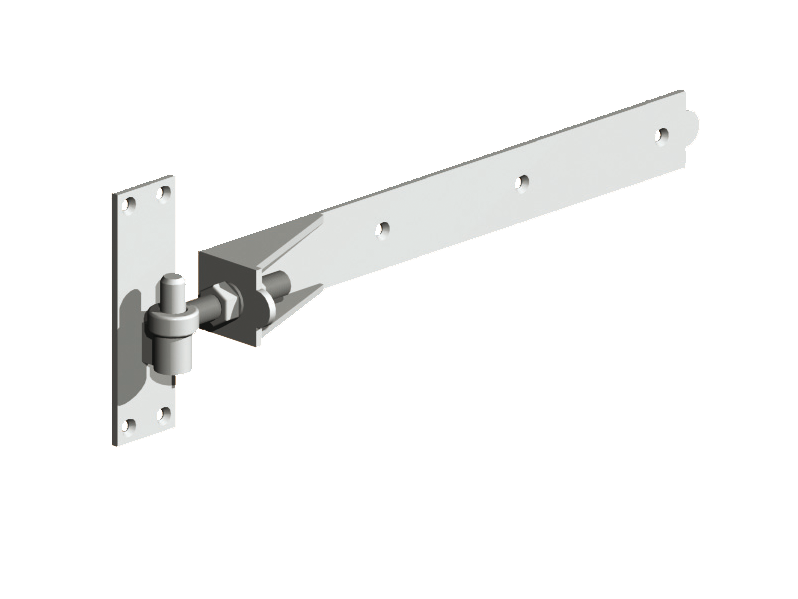 A metal gate hinge
