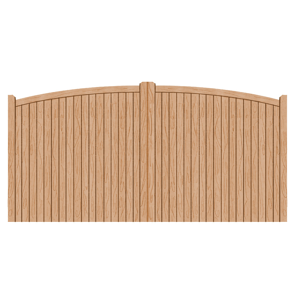 Large Hardwood Driveway Double Gates - Lymm Style