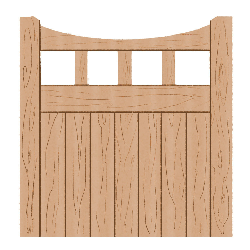 Hardwood Garden Gate in Birchwood Design