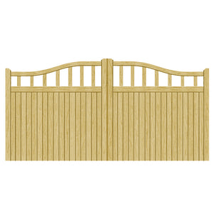 Softwood Double Driveway Gate - Chester Design