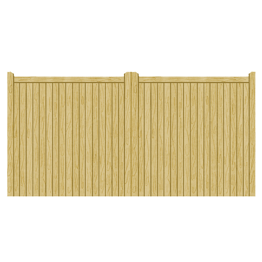 Softwood Driveway Gates - Village Design - Double Gates.