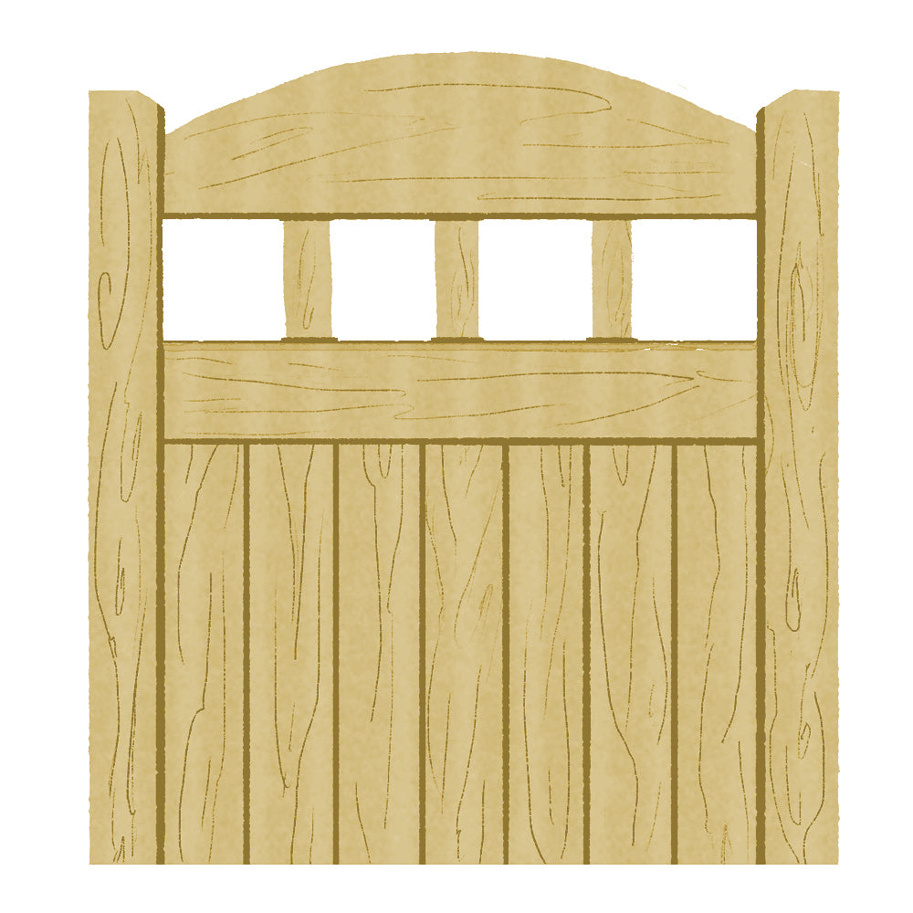 Single Gate - Softwood Garden Gate - Lancashire Design