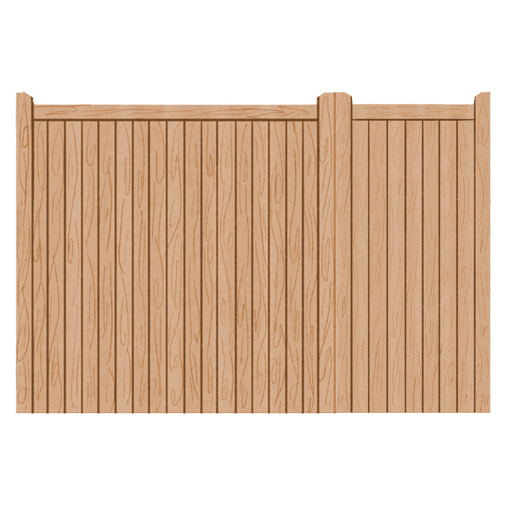 Hardwood Asymmetrical Gates