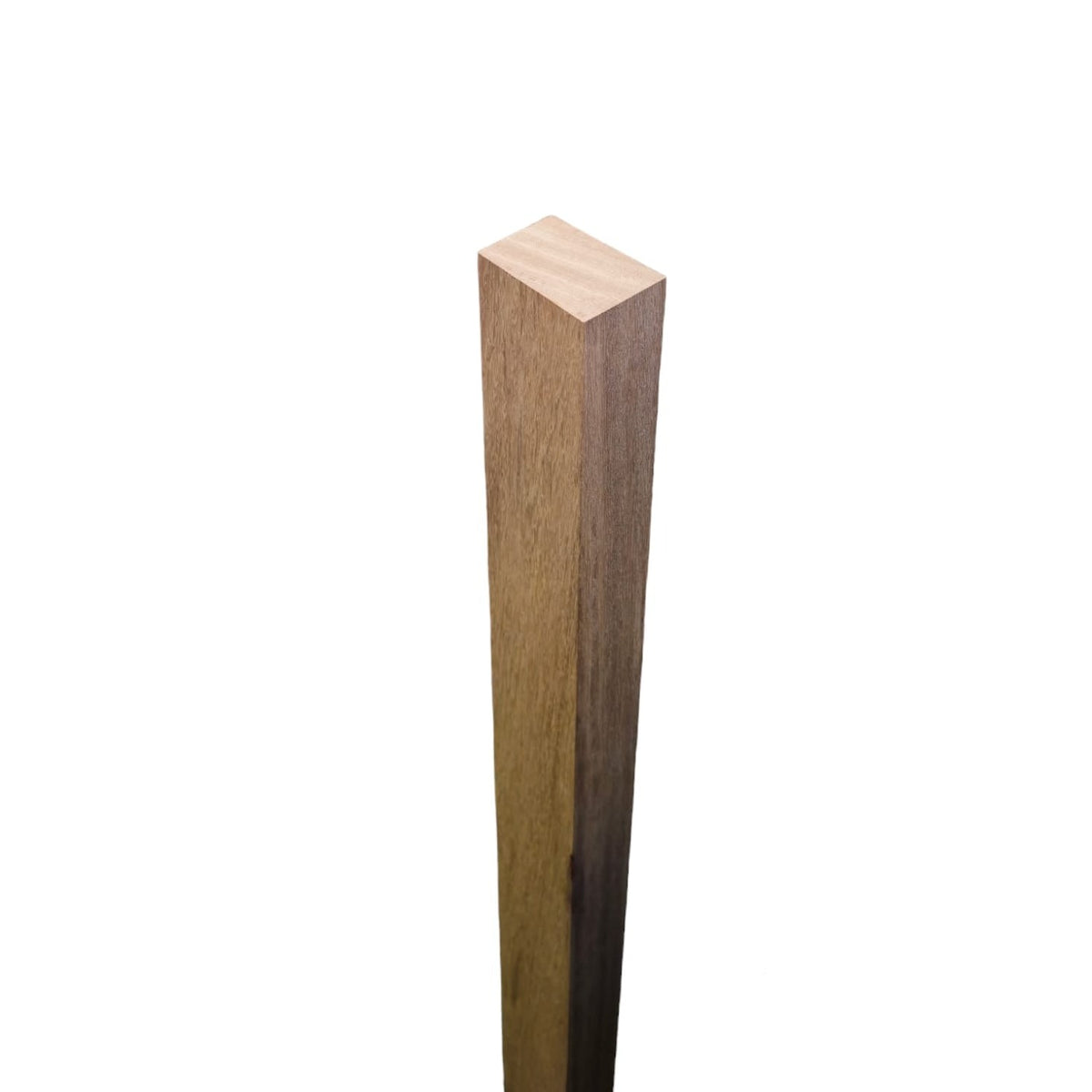 A wall post made of Iroko wood, measuring 95mm x 45mm