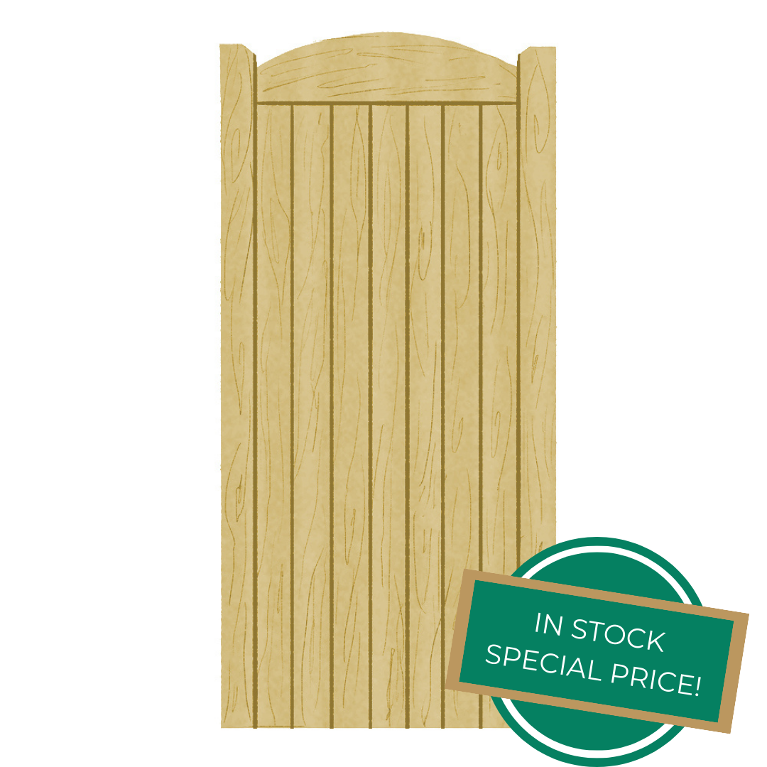 Wooden Side Gate - Appleton Design IN STOCK (875mm wide x 2100mm high)