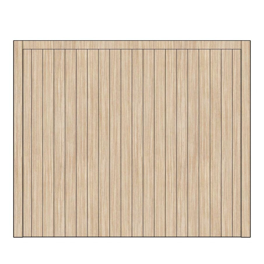 The front of a wooden fence panel