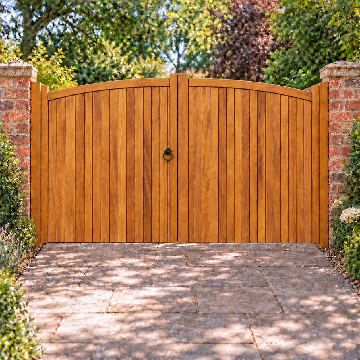 Hardwood Driveway Gates - Lymm Design