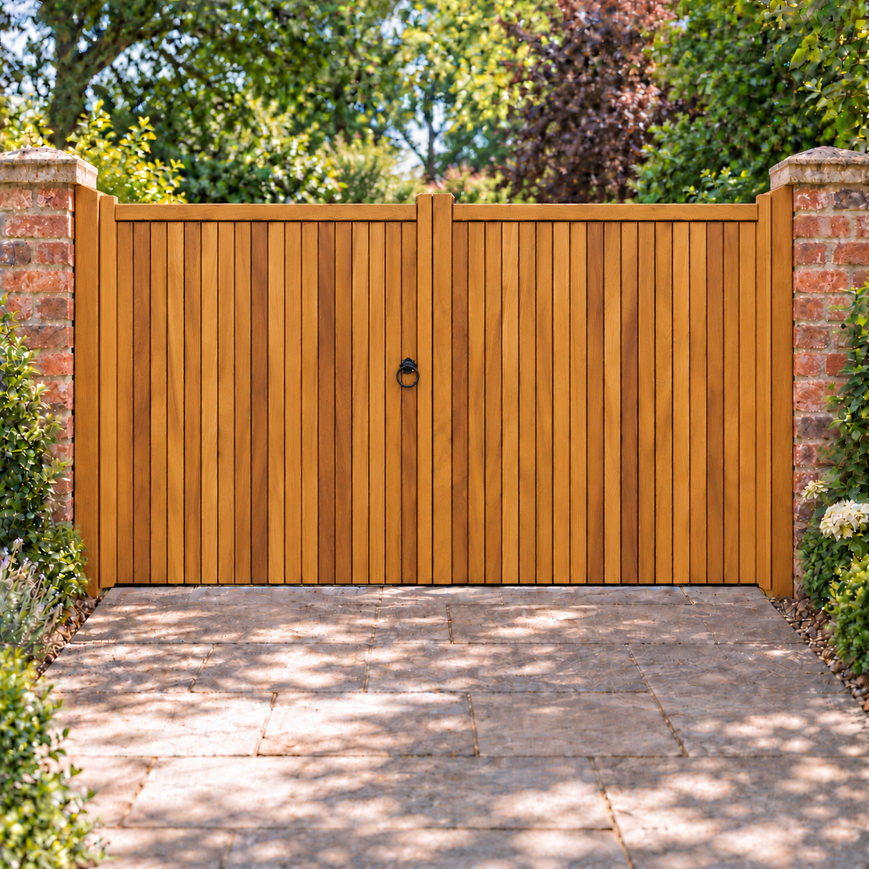 Hardwood Driveway Gates - Village Design