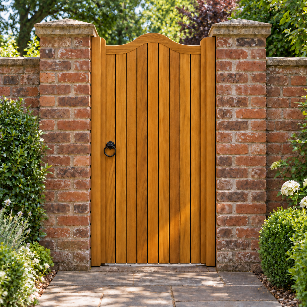 Hardwood Side Gate - Swan Neck Design