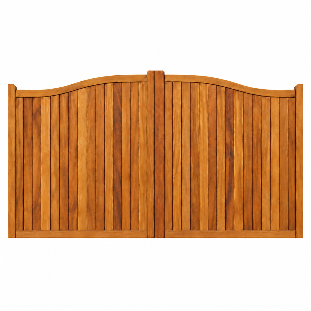 Hardwood Sliding Gates - Swan Neck Design