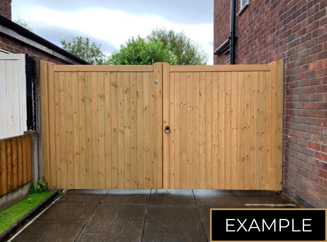 A softwood double gate