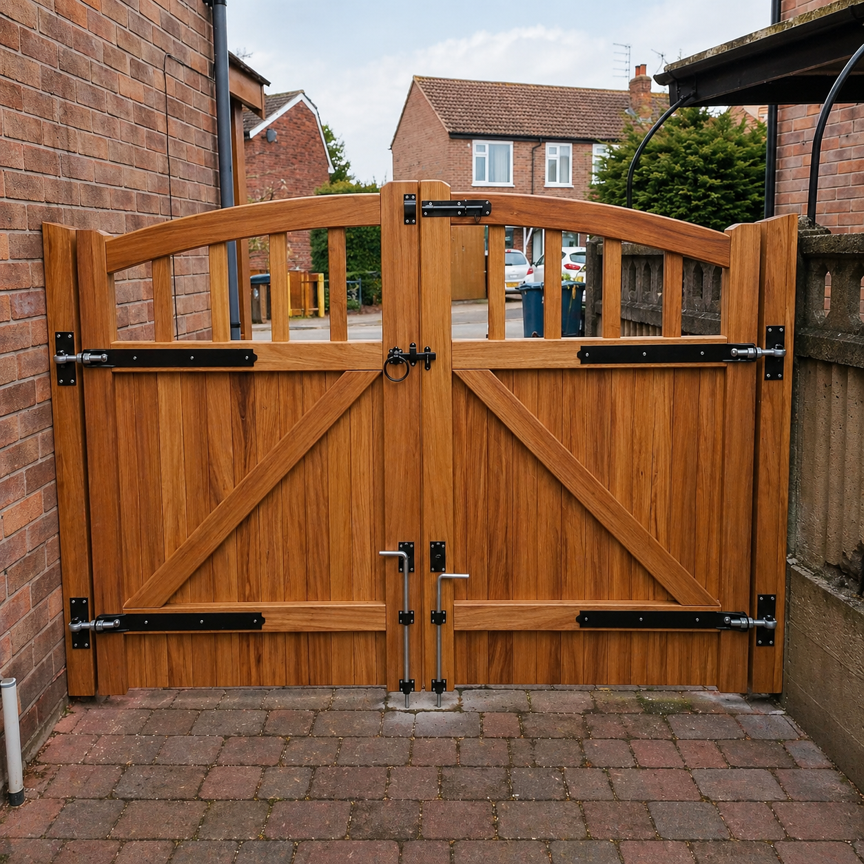 Hardwood Driveway Gates - Tarporley Design
