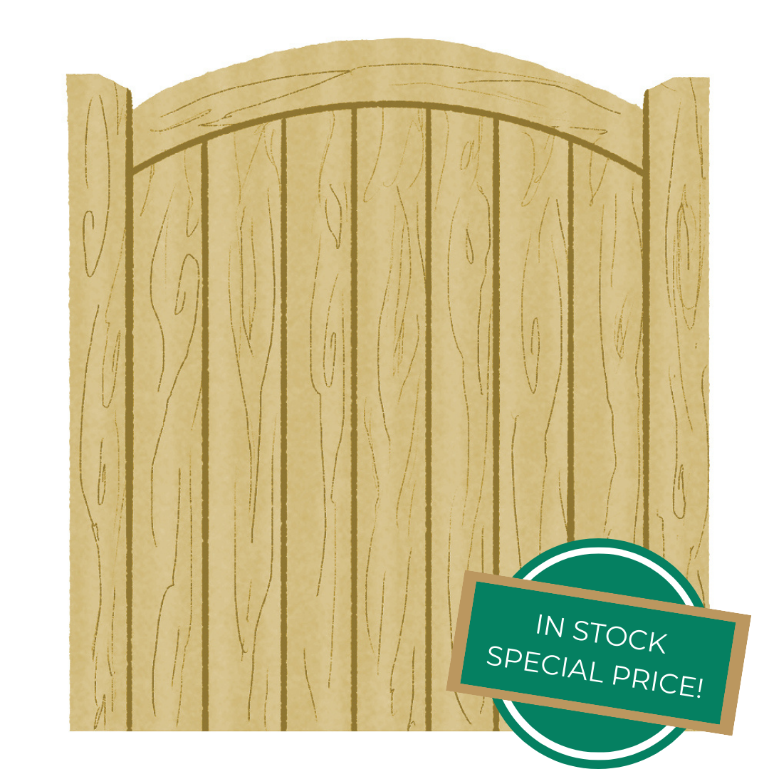 Wooden Garden Gate - Lymm Design IN STOCK (825mm wide x 900mm high)