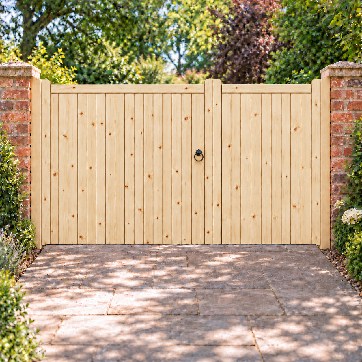 Asymmetrical Wooden Gates - Village Design