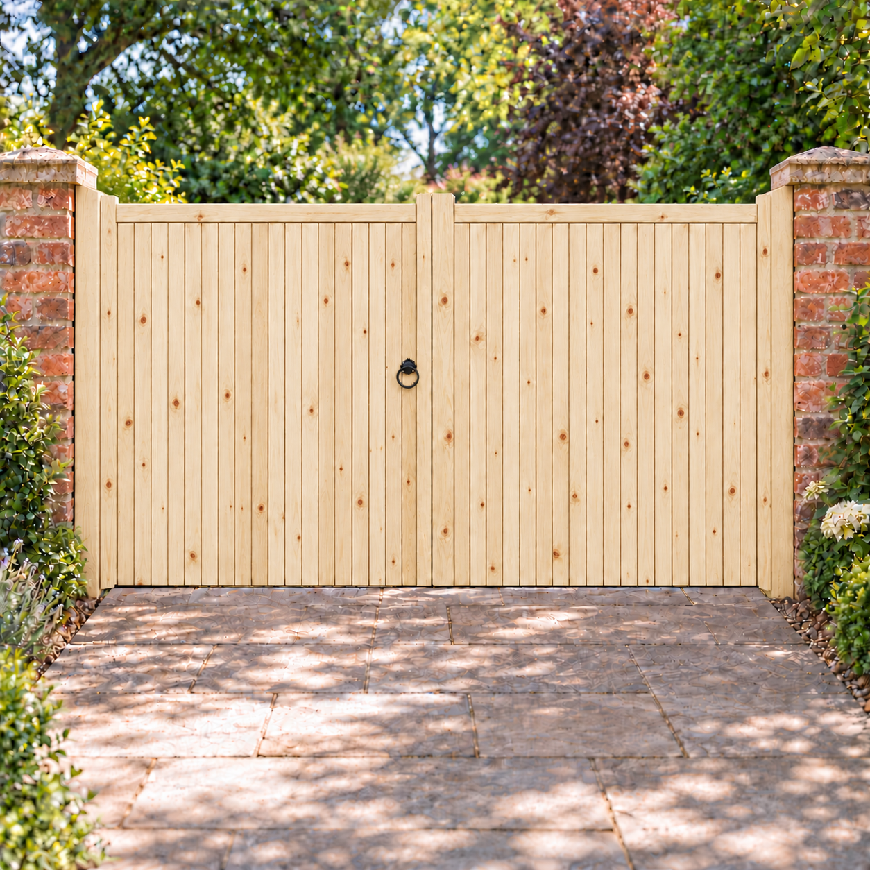 Wooden Driveway Gates - Village Design