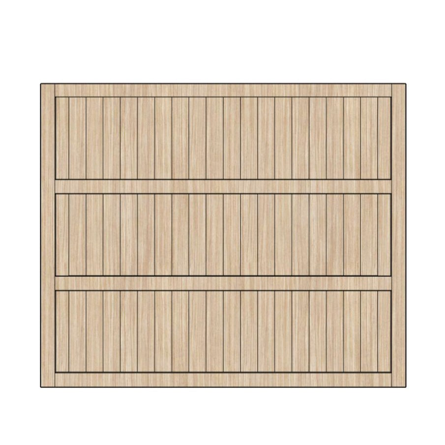 The back of a wooden fence panel