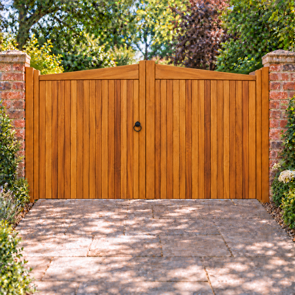 Hardwood Driveway Gates – Stockton Design