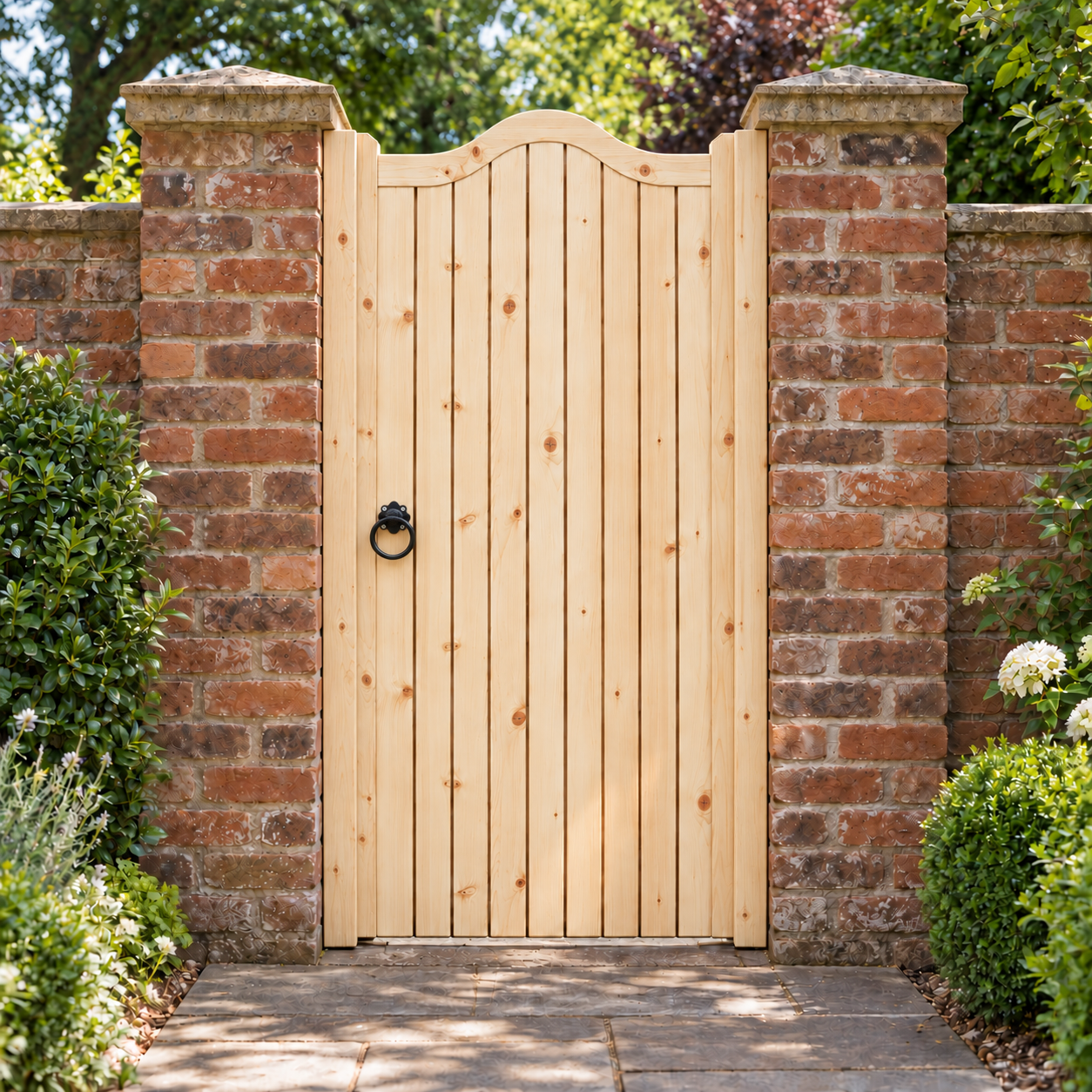 Wooden Side Gate - Swan Neck Design