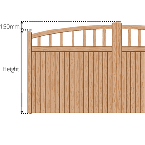 The height of a hardwood gate in a Lymm design
