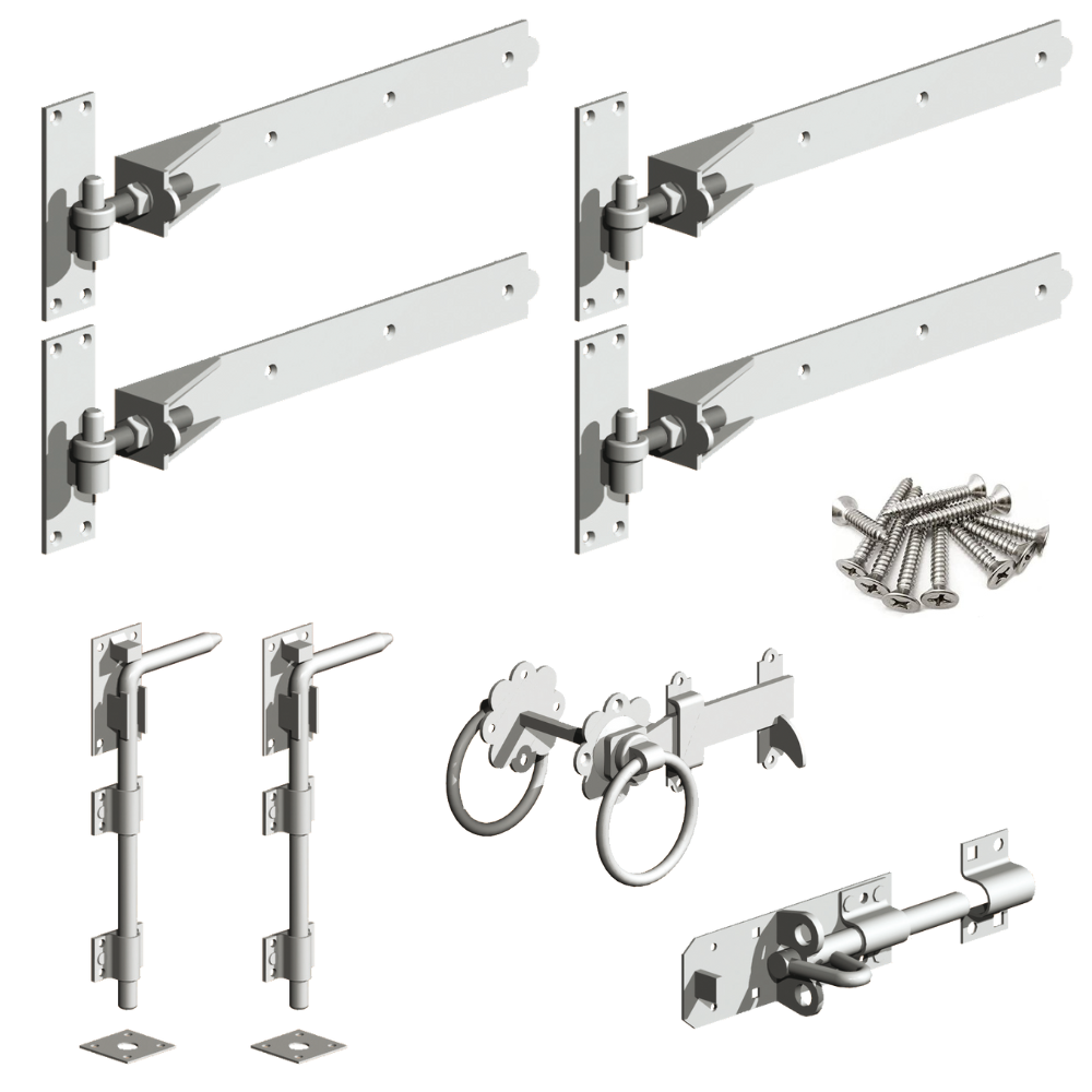 Pair or Single Galvanized Gate Hooks