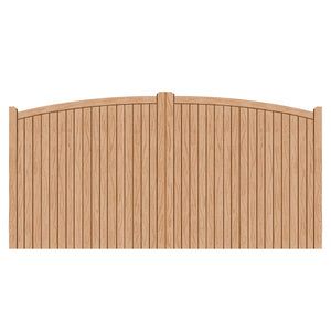 Large Hardwood Driveway Double Gates - Lymm Style