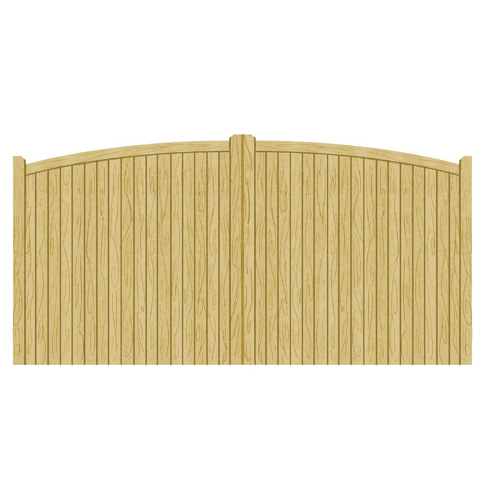 Softwood Driveway - Lymm Design - Double gates