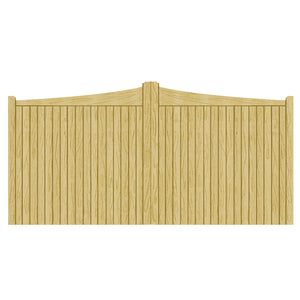 Softwood Driveway - Stockton Design - Double gate