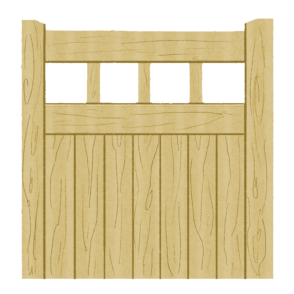 Single Wooden Gate - Softwood - Cheshire Design.