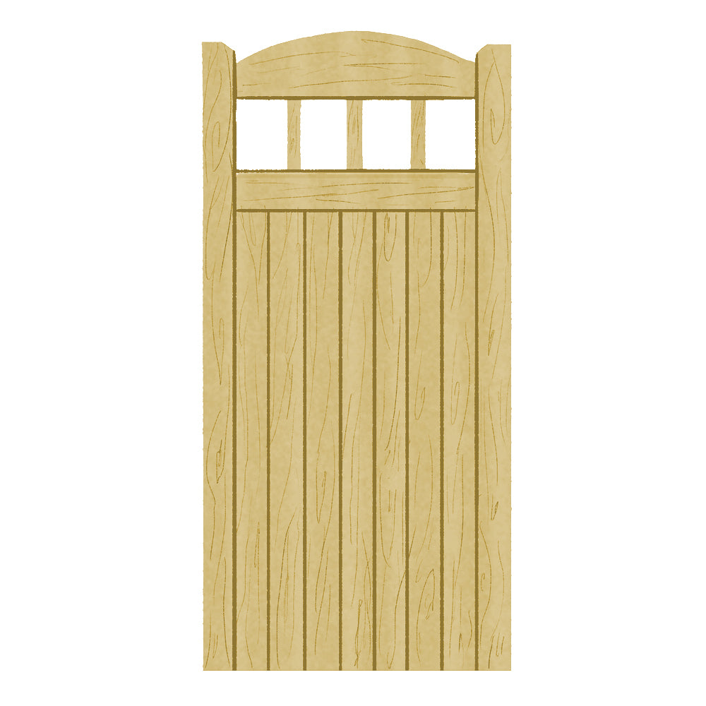 Softwood - Single Side Gate - Lancashire Design.